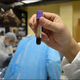 The blood sample extracted from the specimen.
